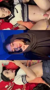 Miss Dera Anjela - Jilbab Kostum Seragam Putih